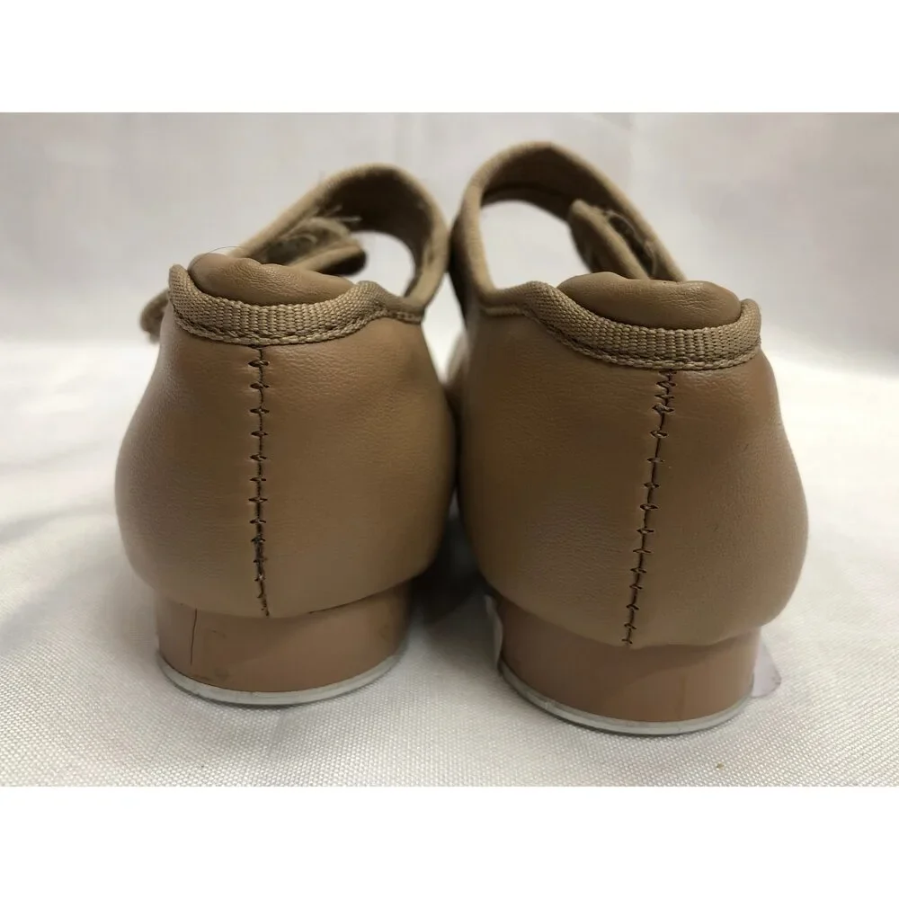 Pre-Owned Dance Tap Shoes Danshuz 534 Child 12M Tan Mary Jane Easy Strap